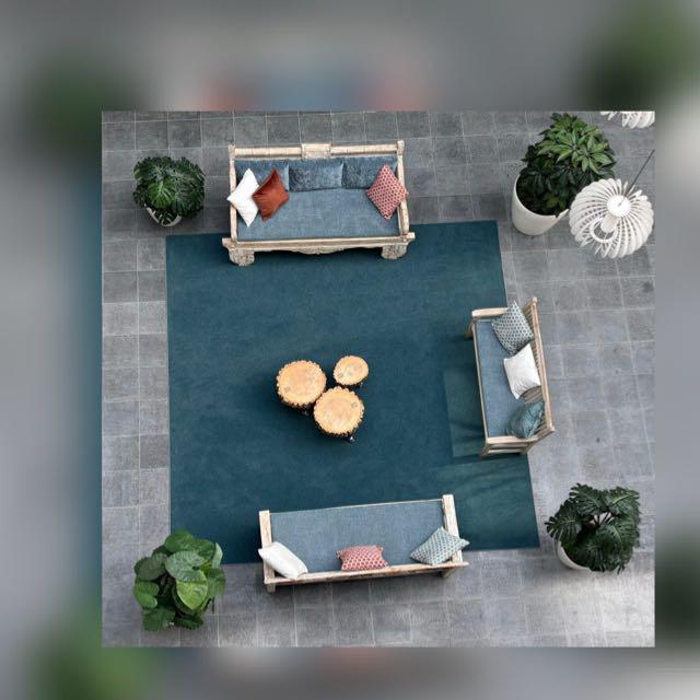 Karpet/ vloerkleed, Vierkant, 200 cm of meer, Ophalen of Verzenden, Zo goed als nieuw