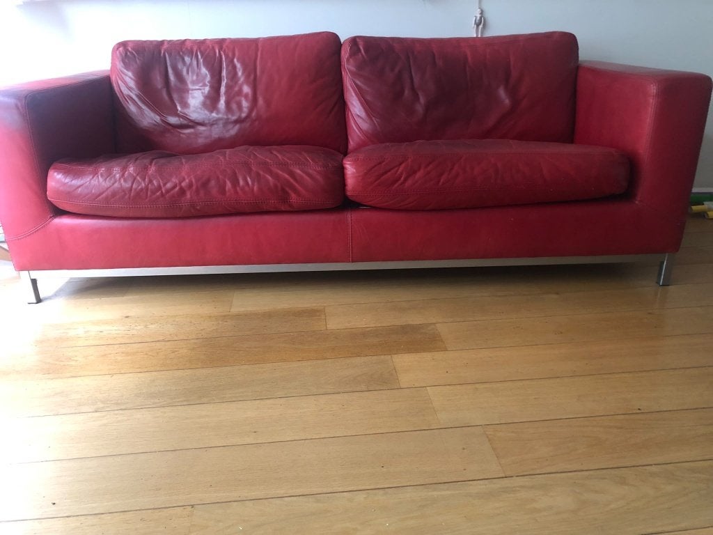 Leren bank (Machalke), Ophalen, Gebruikt, Rechte bank, 200 tot 250 cm