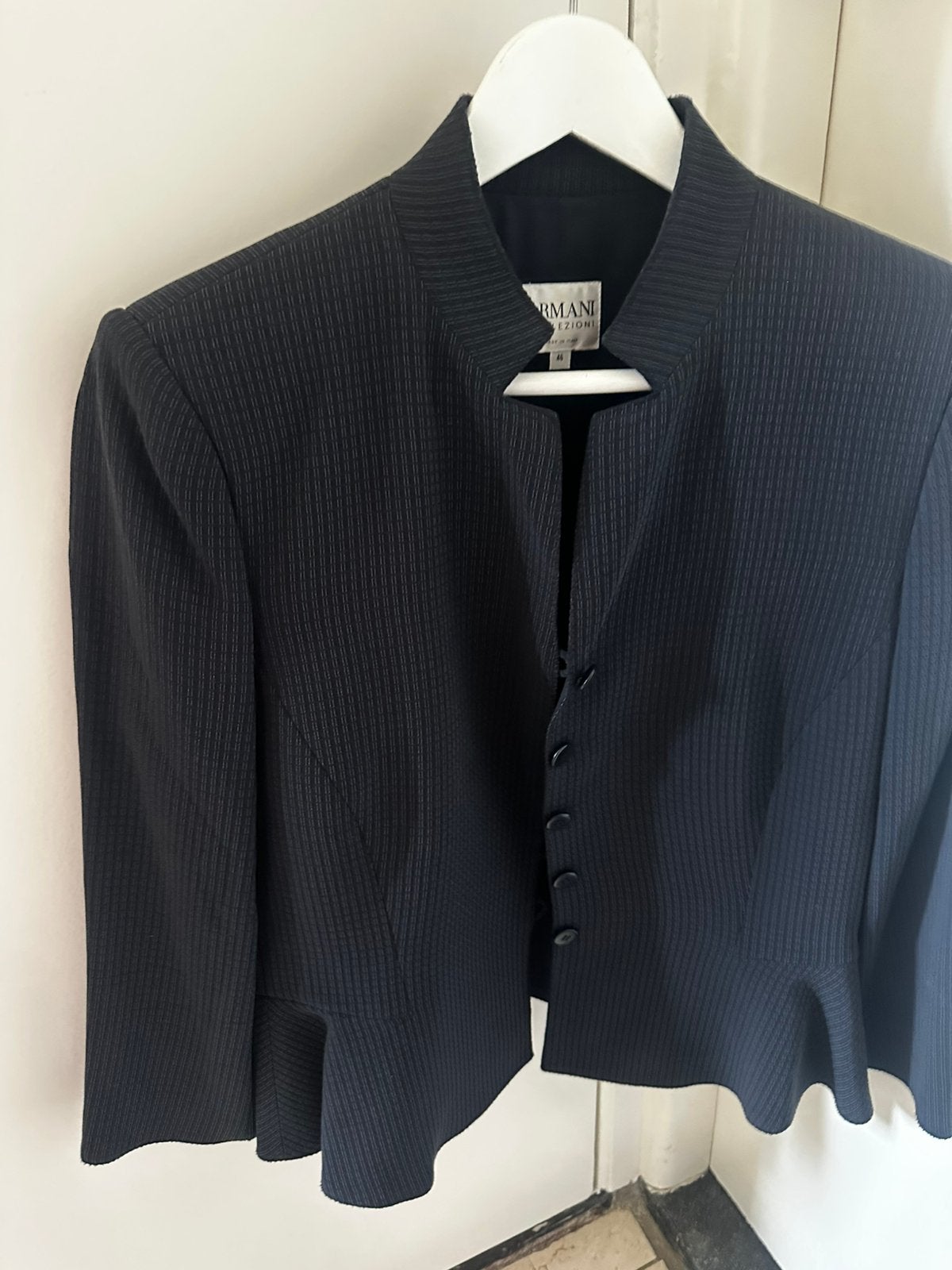 Armani Collezioni prachtig jasje met zijden voering maat 40, Verzenden, Zo goed als nieuw, Maat 38/40 (M), Blauw