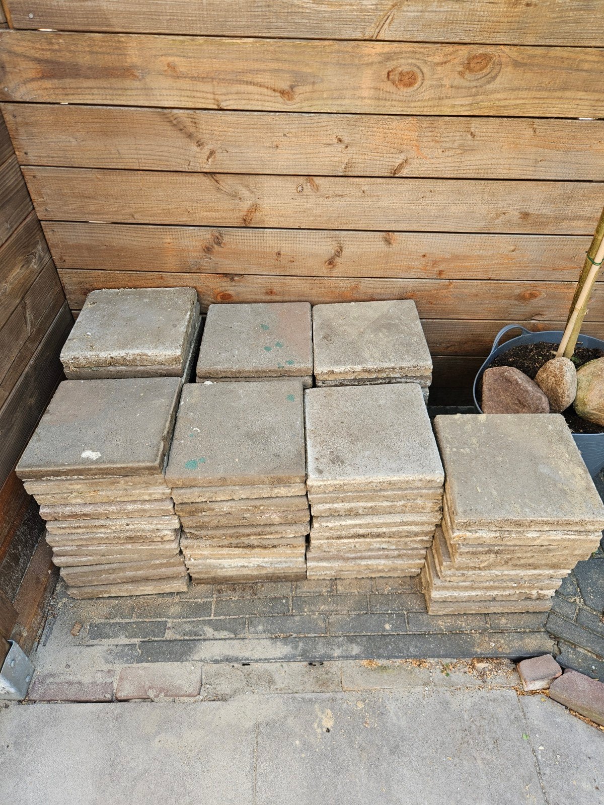 Gebruikte betonnen terrastegels - 10 m² of meer, Ophalen, Gebruikt, 10 m² of meer, Beton