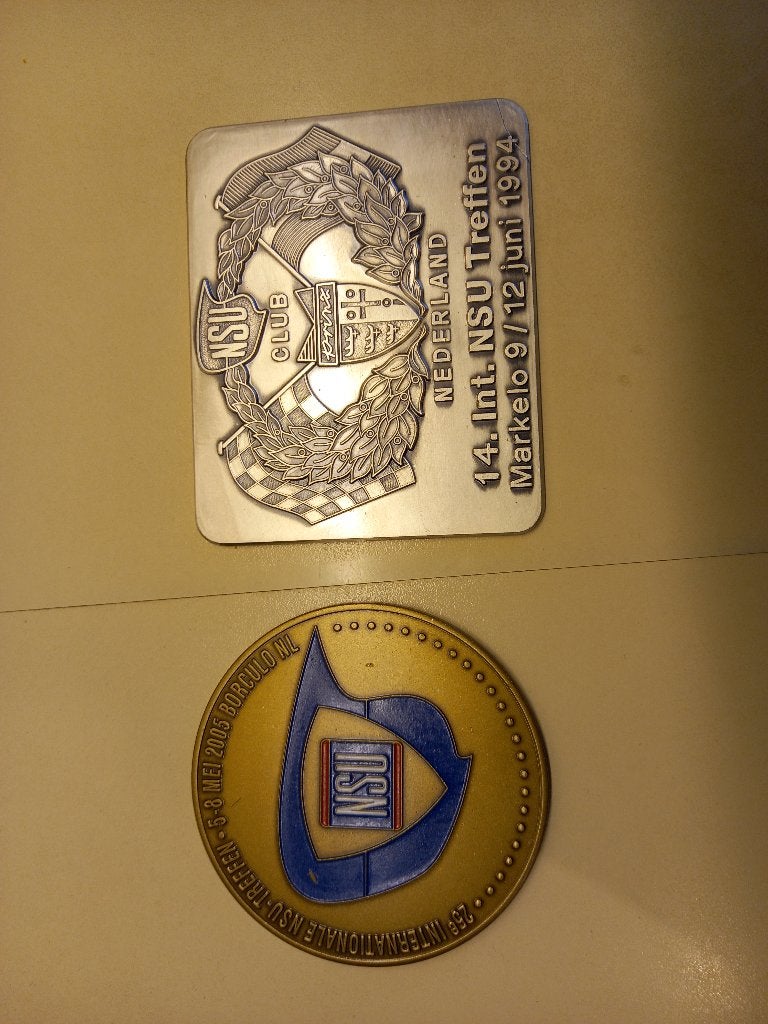 Nsu Prinz internationaal treffen plaquette 1994 2005, Ophalen of Verzenden, Nieuw