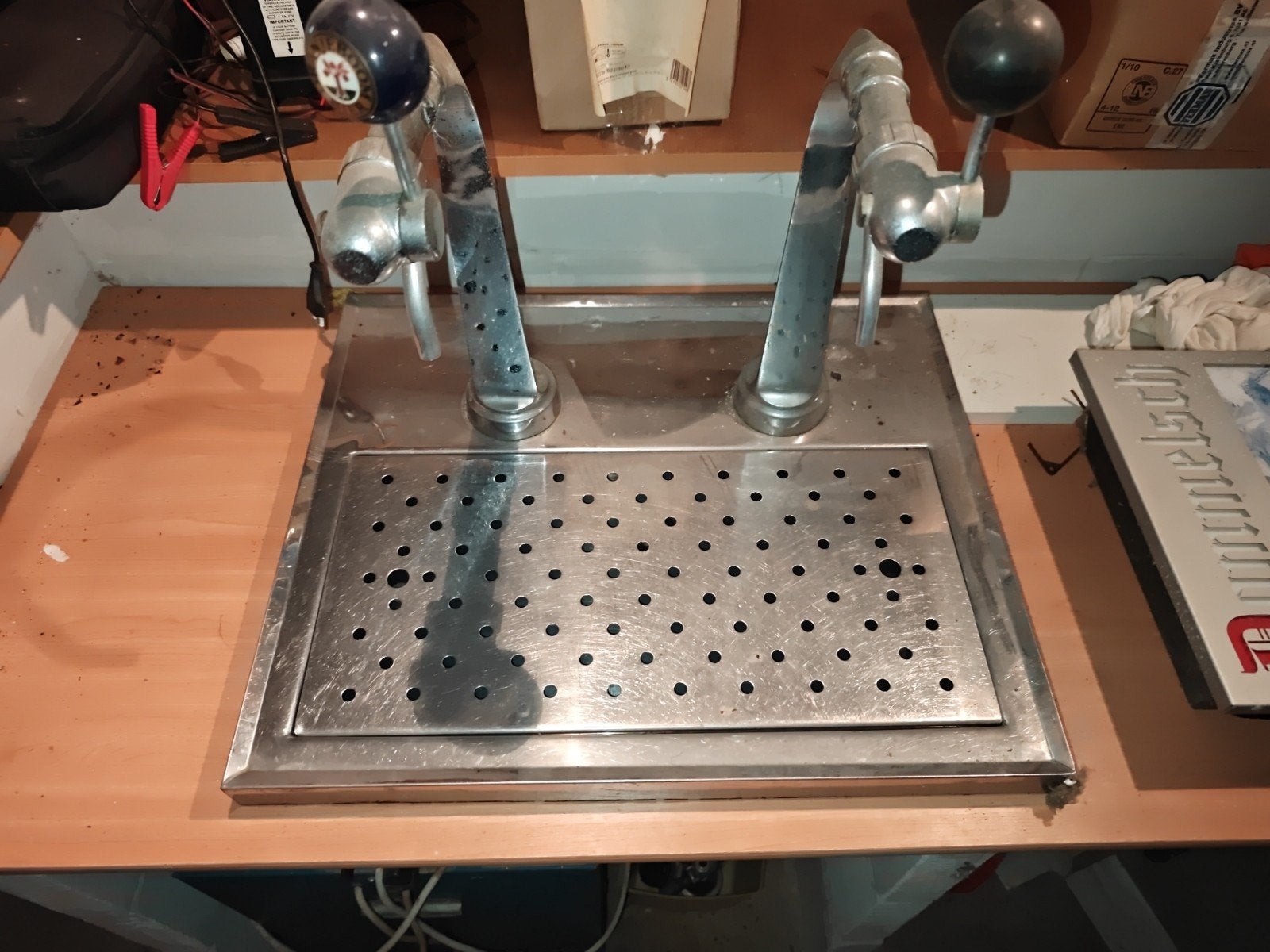 bier tap 2 armen met lekbak., Ophalen, Gebruikt, Koelen en Vriezen