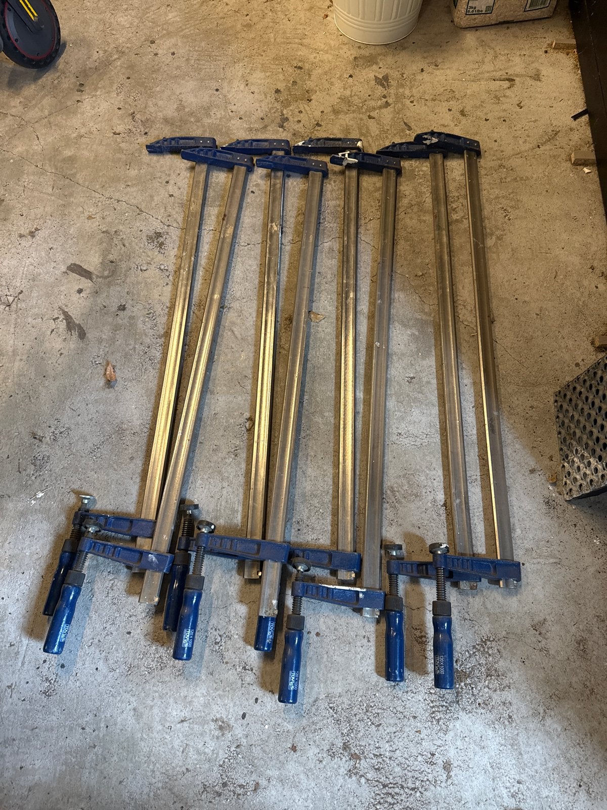 8x Lijmklemmen 120x1000mm - Gebruikt, Doe-het-zelf en Verbouw, Gereedschap | Handgereedschap, Ophalen, Gebruikt, Klem