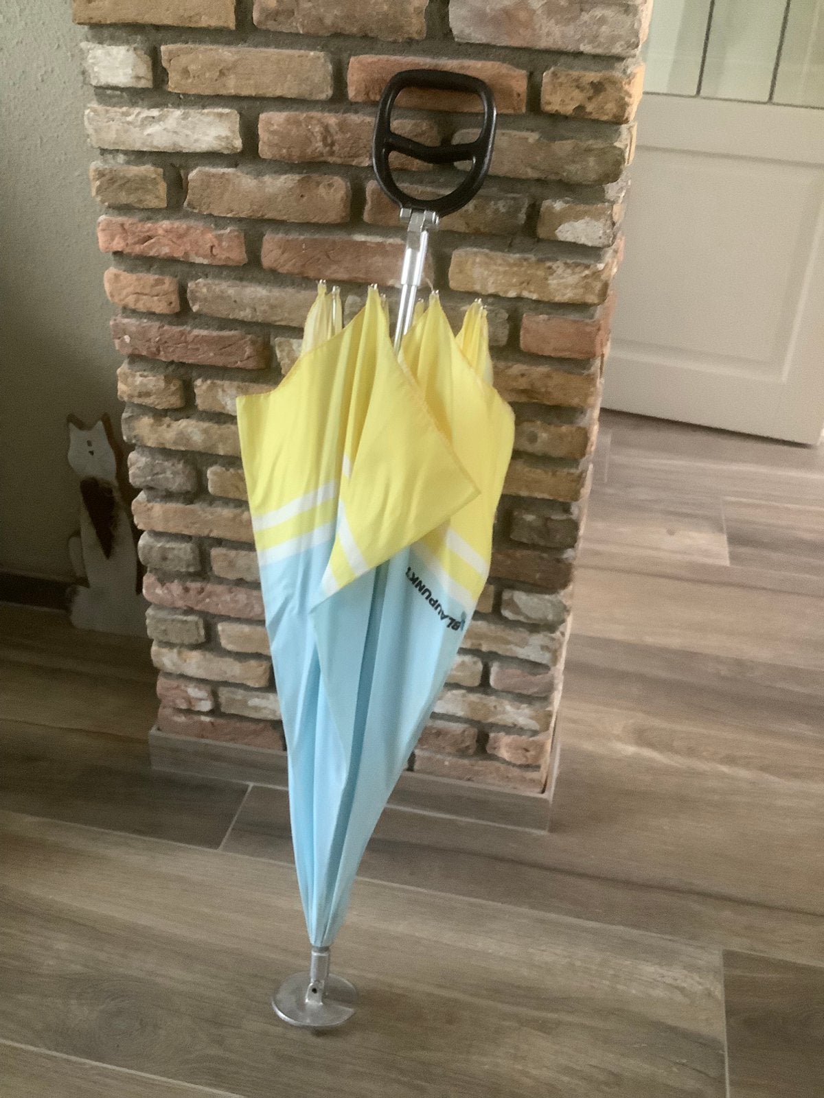 Blauwpunkt stokparaplu, Sieraden, Tassen en Uiterlijk, Paraplu's, Ophalen of Verzenden, Gebruikt