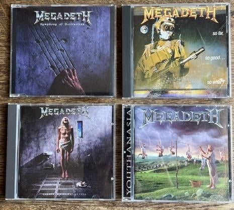 Megadeth,Youthanasia,Countdown,So far,so good!Symphony of D., Cd's en Dvd's, Cd's | Hardrock en Metal, Gebruikt, Ophalen of Verzenden