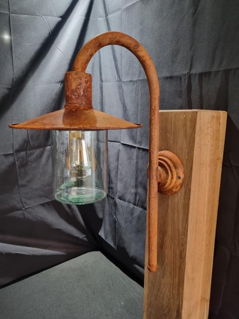 Rustieke landelijke buitenlamp - roestlook wandlamp, Ophalen, Minder dan 50 watt, Wandlamp, Nieuw