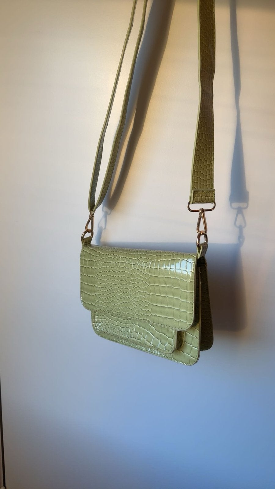 MyJewellery Groene Schoudertas met Croco Print, Ophalen of Verzenden, Zo goed als nieuw, Groen, Overige merken