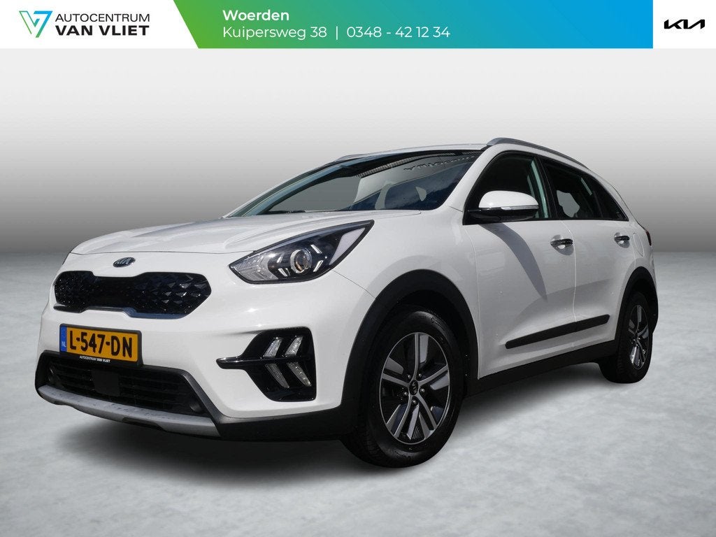 Kia Niro 1.6 GDi Hybrid DynamicLine | Navi | Carplay | Cruis, Auto's, Kia, 12 maanden, Gebruikt, Euro 6, Leder en Stof