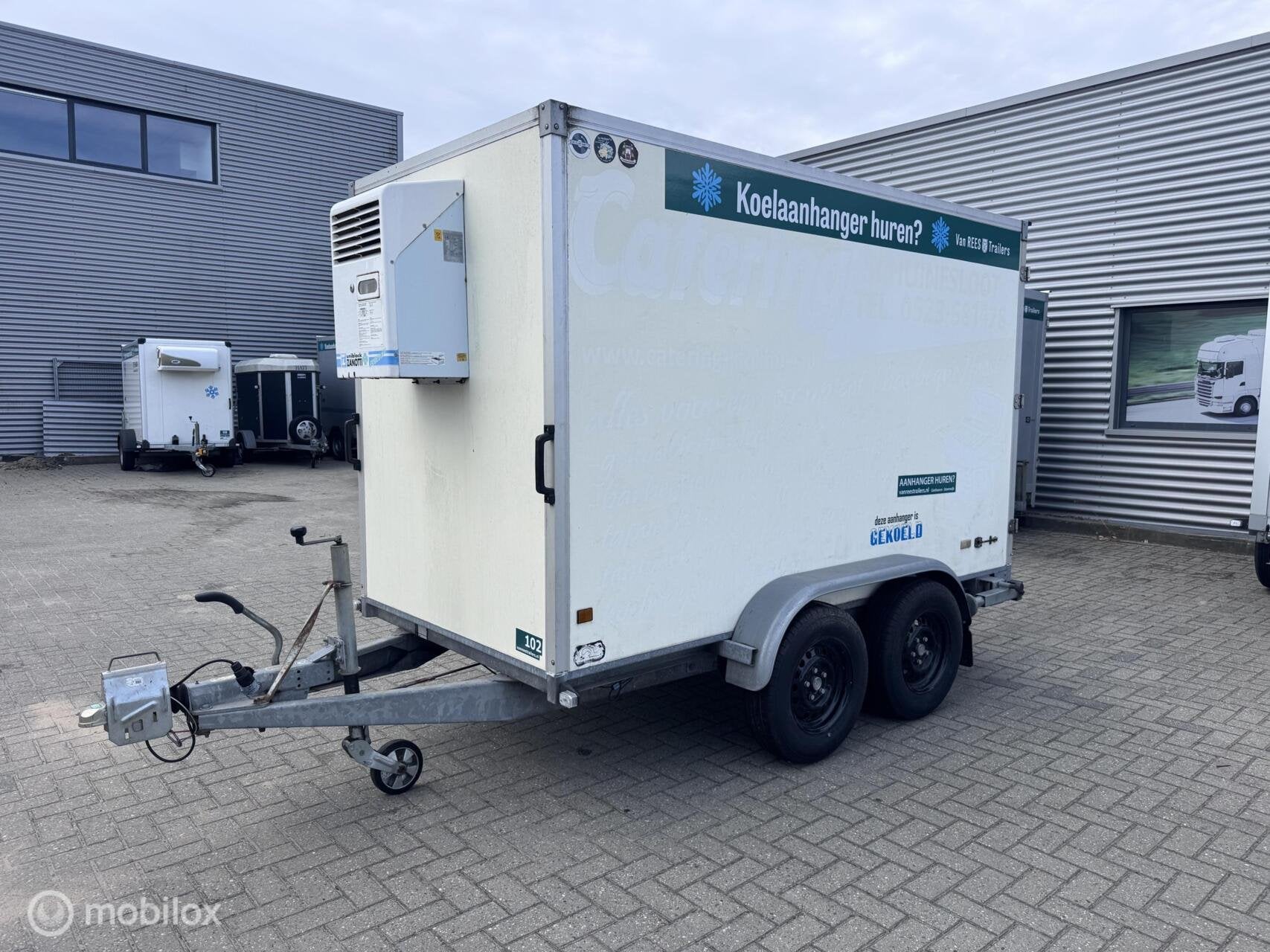 Hapert Koel aanhanger koelwagen +/- 8m3 tandemasser, Gebruikt