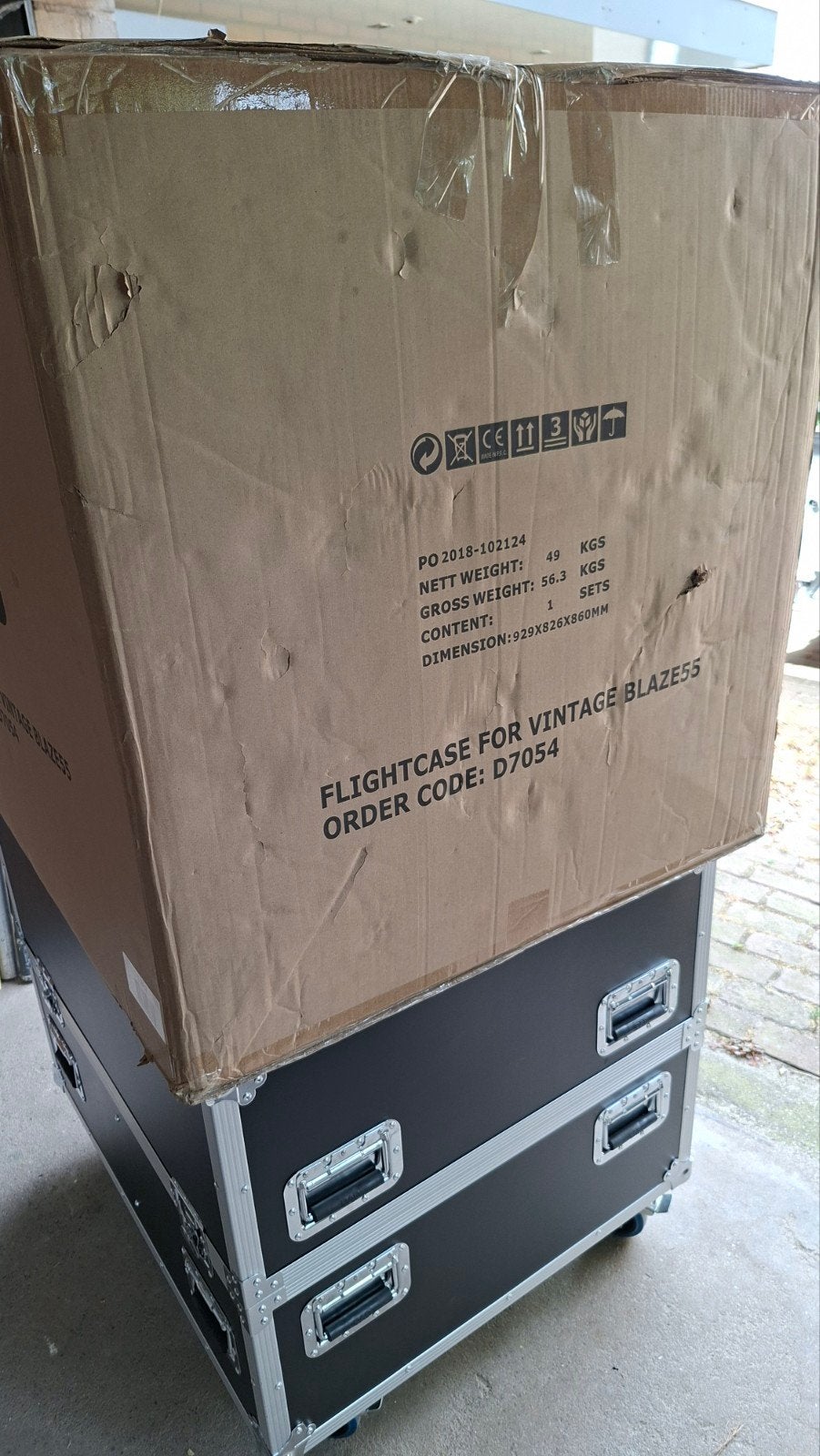 Flightcase voor 2x Showtec Vintage Blaze 55 nieuw in doos!, Ophalen of Verzenden, Nieuw, Overige instrumenten, Flightcase