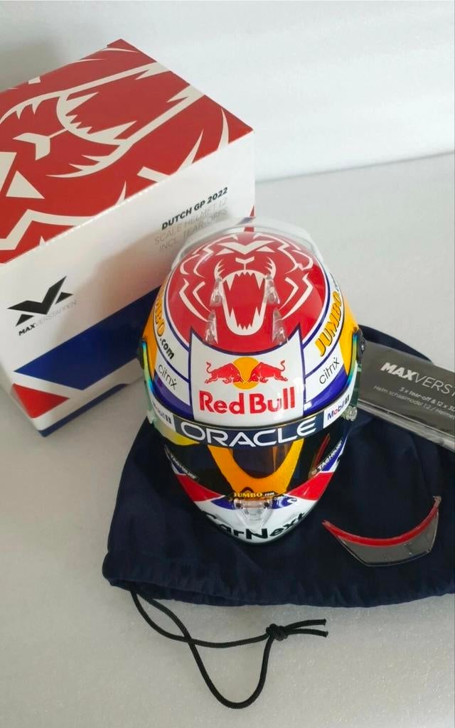 Max Verstappen Dutch GP 2022 Helm Schaalmodel 1:2, Ophalen of Verzenden, Nieuw, Auto, Overige merken