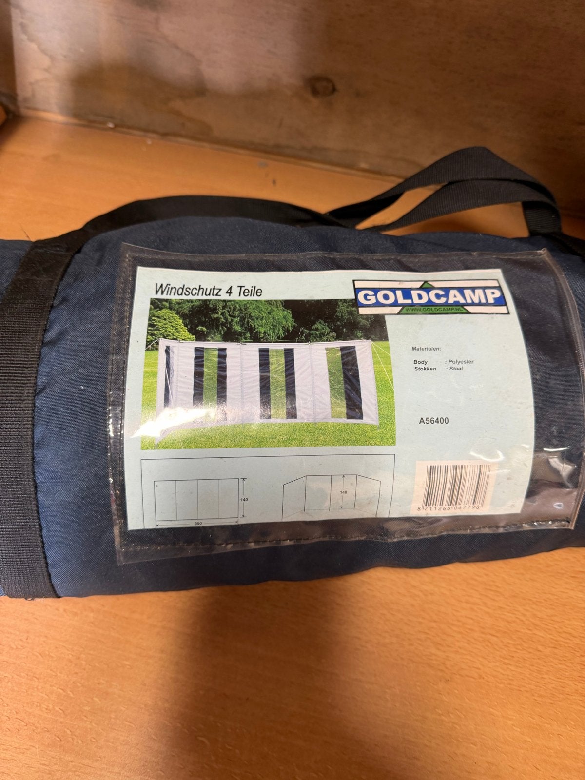 Goldcamp Windscherm 4 Delen - Ideaal voor Camping, Ophalen of Verzenden, Zo goed als nieuw