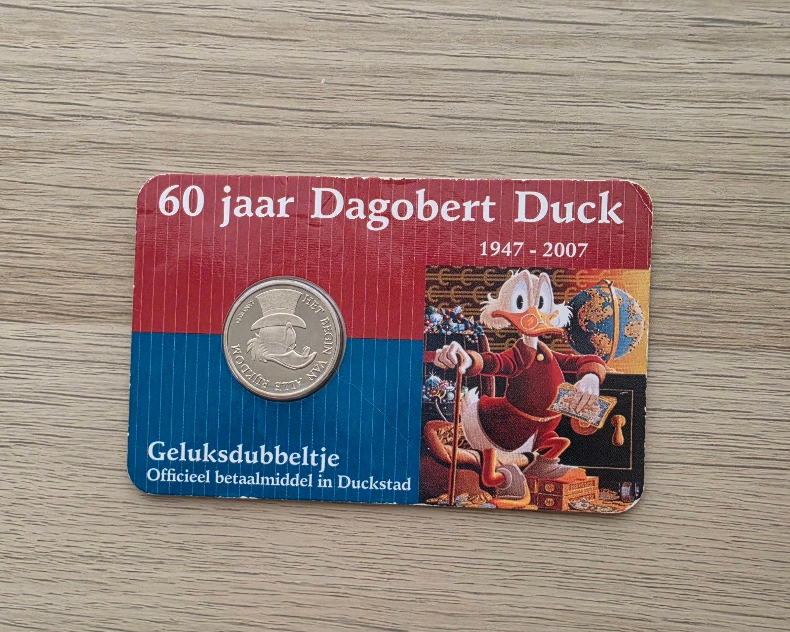 Dagobert Duck Geluksdubbeltje 60 jaar, Ophalen of Verzenden
