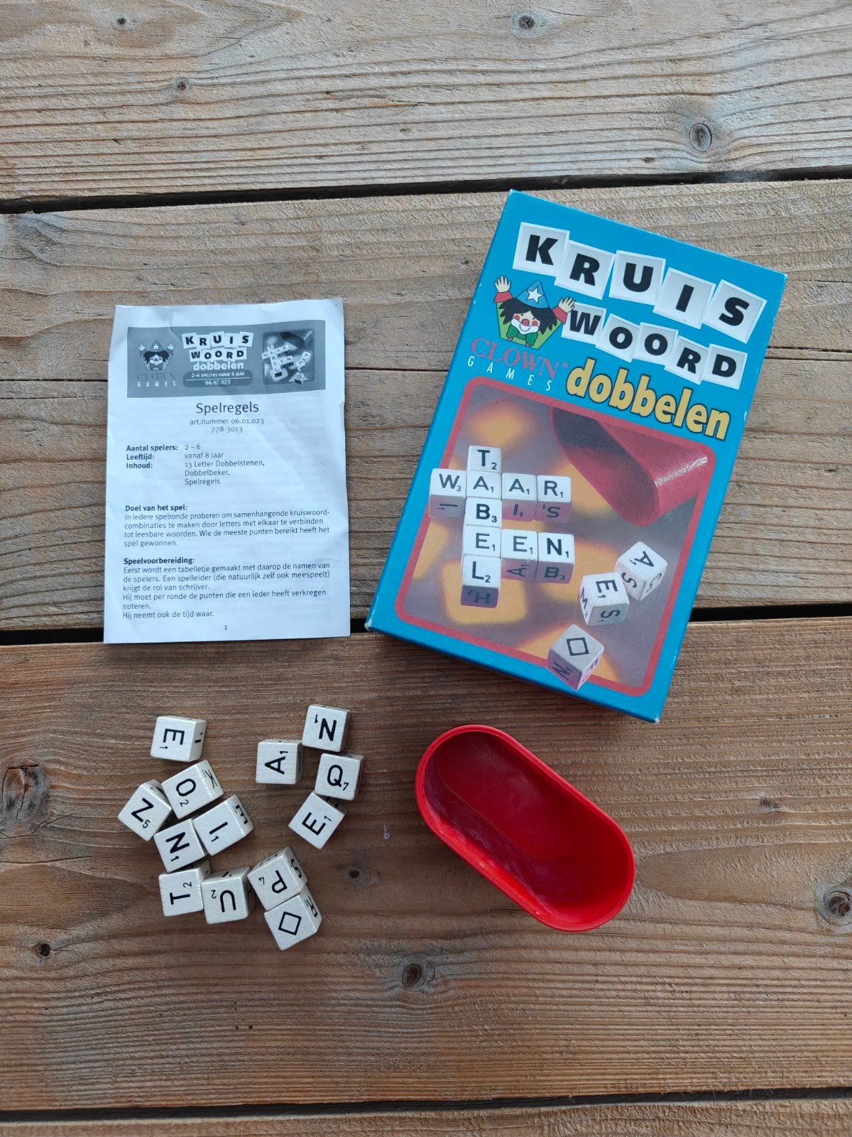 Kruiswoord Dobbelen - Clown Games, Hobby en Vrije tijd, Drie of vier spelers, Verzenden, Zo goed als nieuw, Clown Games
