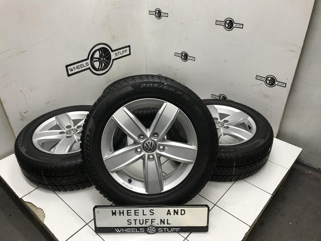 VW Touran caddy jetta velgen 16"inch winterbanden 5x112, Auto-onderdelen, Banden en Velgen, Ophalen, Gebruikt, 16 inch, Banden en Velgen