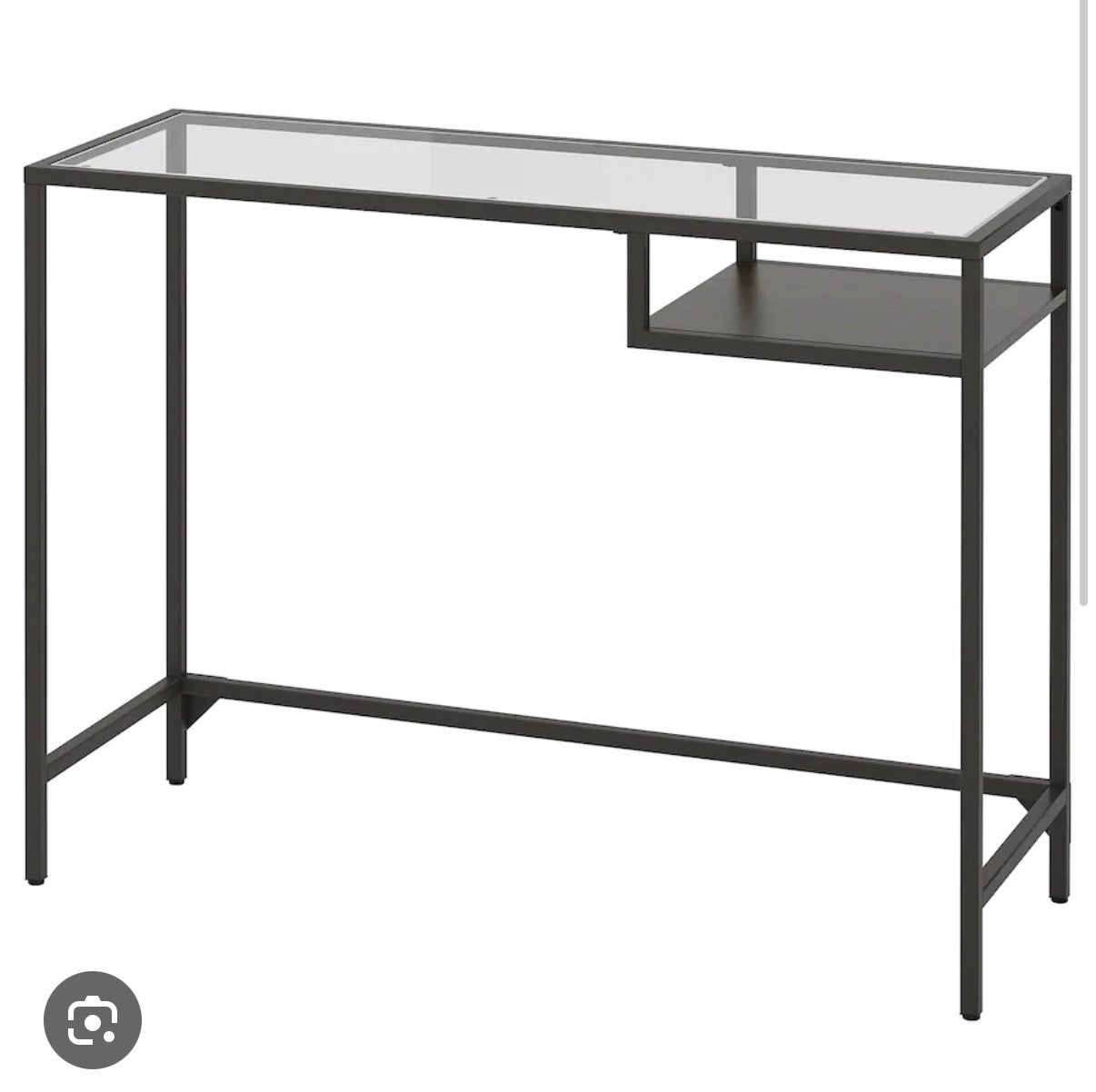 Ikea VITTSJO bureau/laptoptafel zwart, Ophalen, Zwart, 36 cm, Metaal