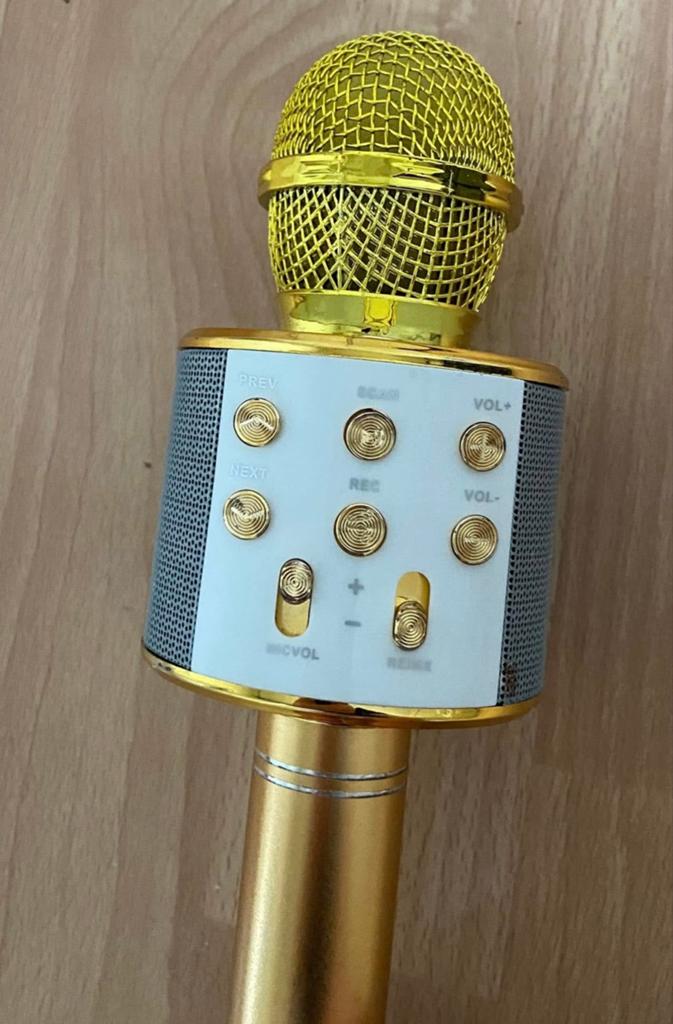 Draadloze Karaoke Microfoon WS-858 Goud ( nieuw), Muziek en Instrumenten, Ophalen of Verzenden, Nieuw