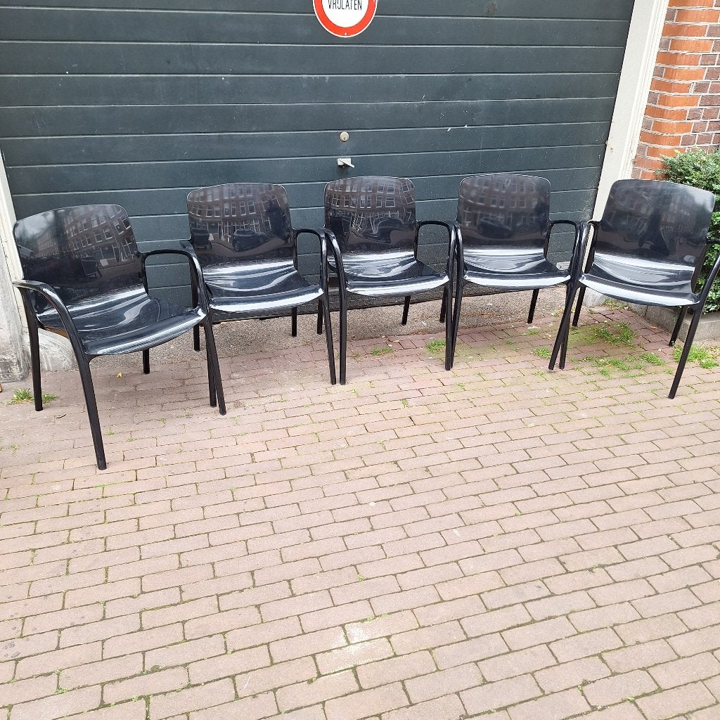 5 Casprini Tiffany Stoelen door Marcello Ziliani / Italiaans, Huis en Inrichting, Stoelen, Ophalen, Kunststof, Gebruikt, -