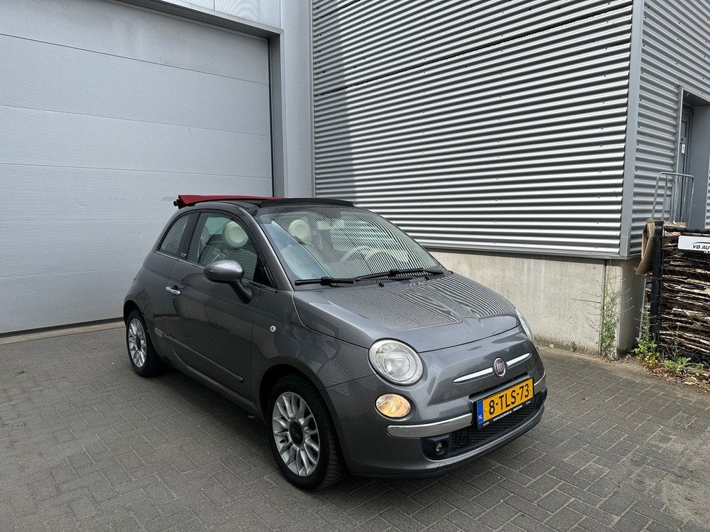 Fiat 500 C 1.2 |Lounge|Leer|Pdc|S&S|Lm velgen|Cabrio|Nwe apk, Auto's, Euro 5, Gebruikt, 4 cilinders, Leder en Stof