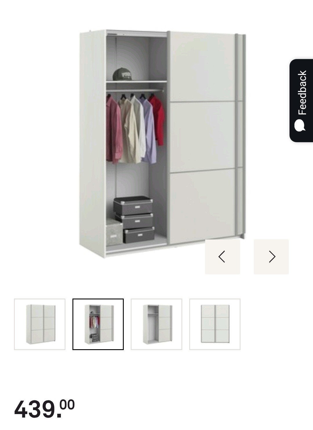 Kledingkast Janneke wit/houtnerf 202x152x64 cm (Karwei), Ophalen, Met deur(en), 200 cm of meer, 150 tot 200 cm