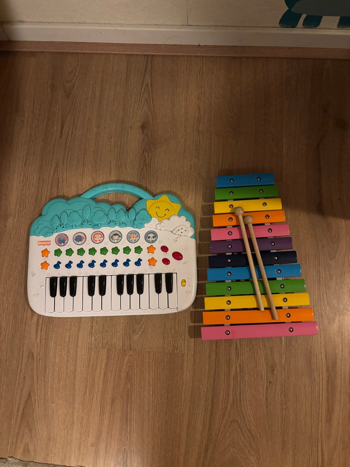 Fisher-Price piano en xylofoon set voor baby's, Ophalen of Verzenden, Zo goed als nieuw, Overige typen, Met licht