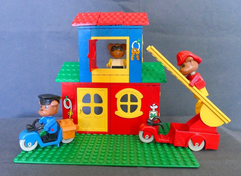 Fabuland 3669 Brandweerkazerne, Inclusief minifiguren, Gebruikt, Overige thema's, Lego
