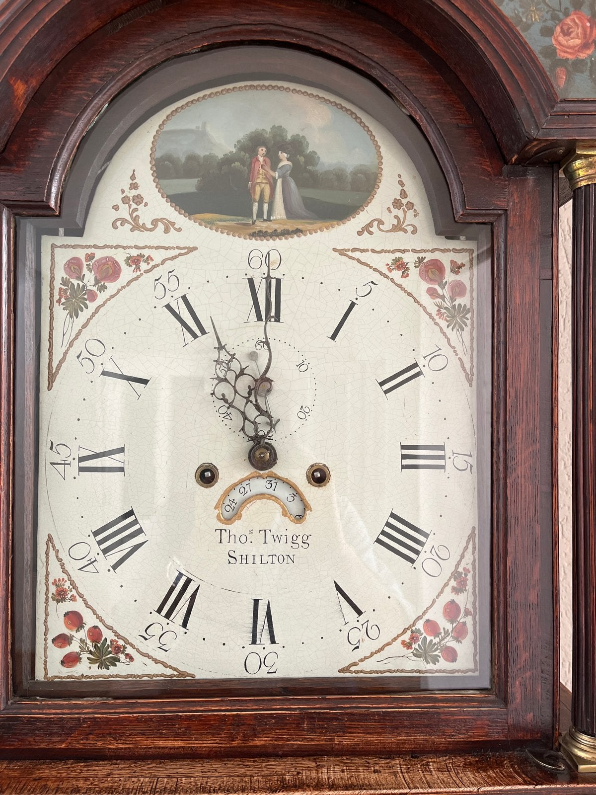 Foto 3 van Antiek Engels staand horloge, ca. 1799 - Thomas Twigg Shilto