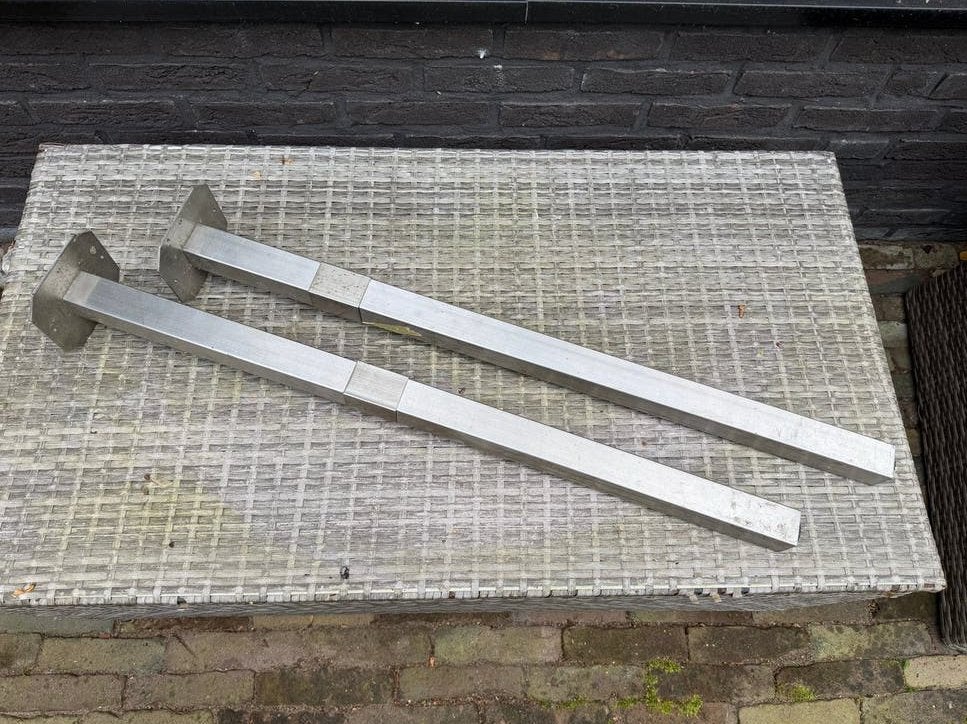 IKEA Utby RVS poten 2 stuks, Minder dan 50 cm, Ophalen of Verzenden, Zo goed als nieuw, Minder dan 100 cm