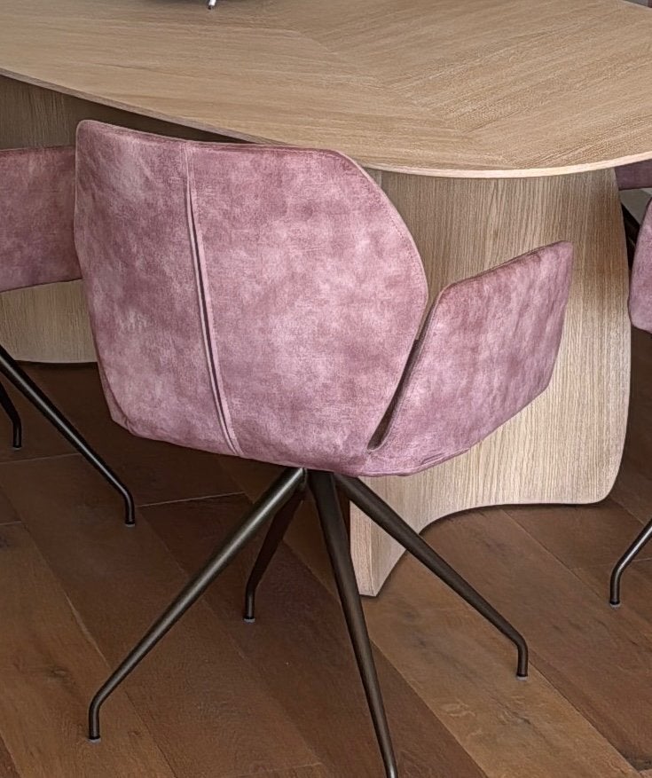 6 eetkamerstoelen van Fabricati (mauve), Ophalen