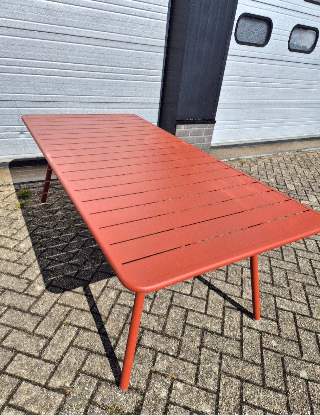 demo tafel 207x100 ocre rouge fermob Luxembourg, Ophalen, Zo goed als nieuw, Rechthoekig, Hout