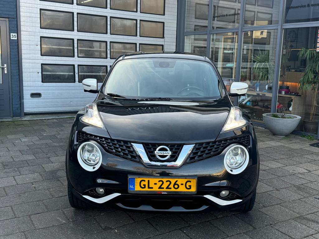 Nissan Juke 1.2 DIG-T S/S Tekna | Clima | Pano | Leer | Came, Auto's, Nissan, Voorwielaandrijving, 116 pk, Zwart, Bedrijf