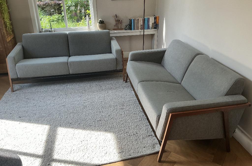 Design Harvink Splinter 2-zits banken (2 stuks), Ophalen, Gebruikt, 150 tot 200 cm, Tweepersoons