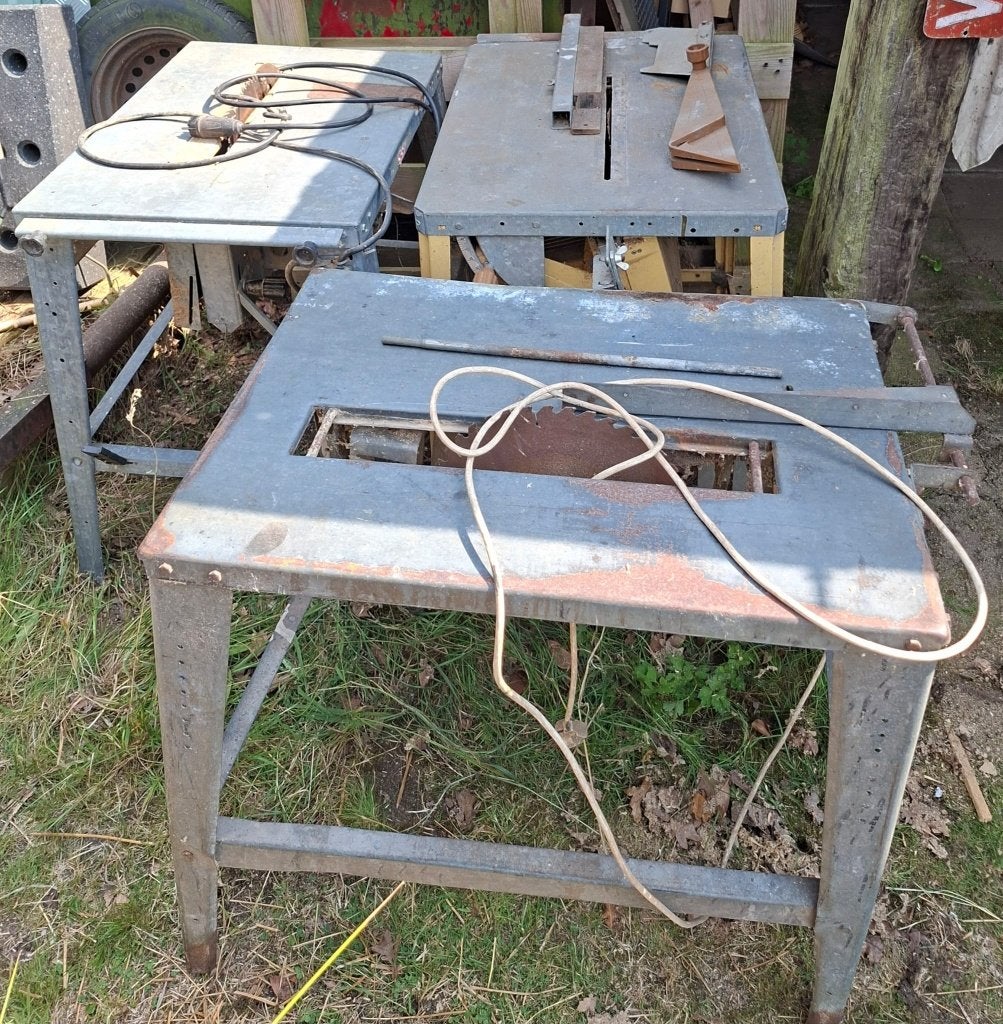 3x zaagtafel (niet werkend, incompleet), Ophalen, Gebruikt, Cirkelzaag, 30 tot 70 mm
