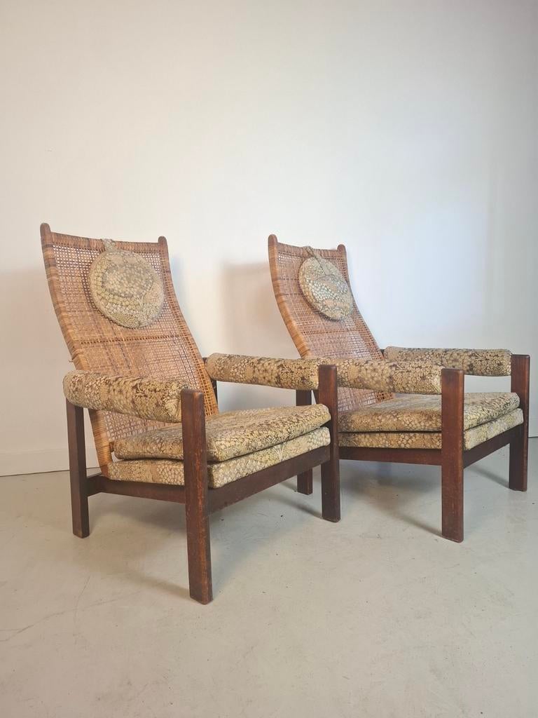 Vintage stoelen fauteuils Gebroeders Jonkers Muntendam, Ophalen, Gebruikt, Minder dan 75 cm, 50 tot 75 cm