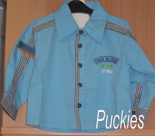 Maat 86 Blauw Name It overhemd NIEUW (7484), Kinderen en Baby's, Babykleding | Maat 86, Nieuw, Ophalen of Verzenden, Overhemdje of Bloesje