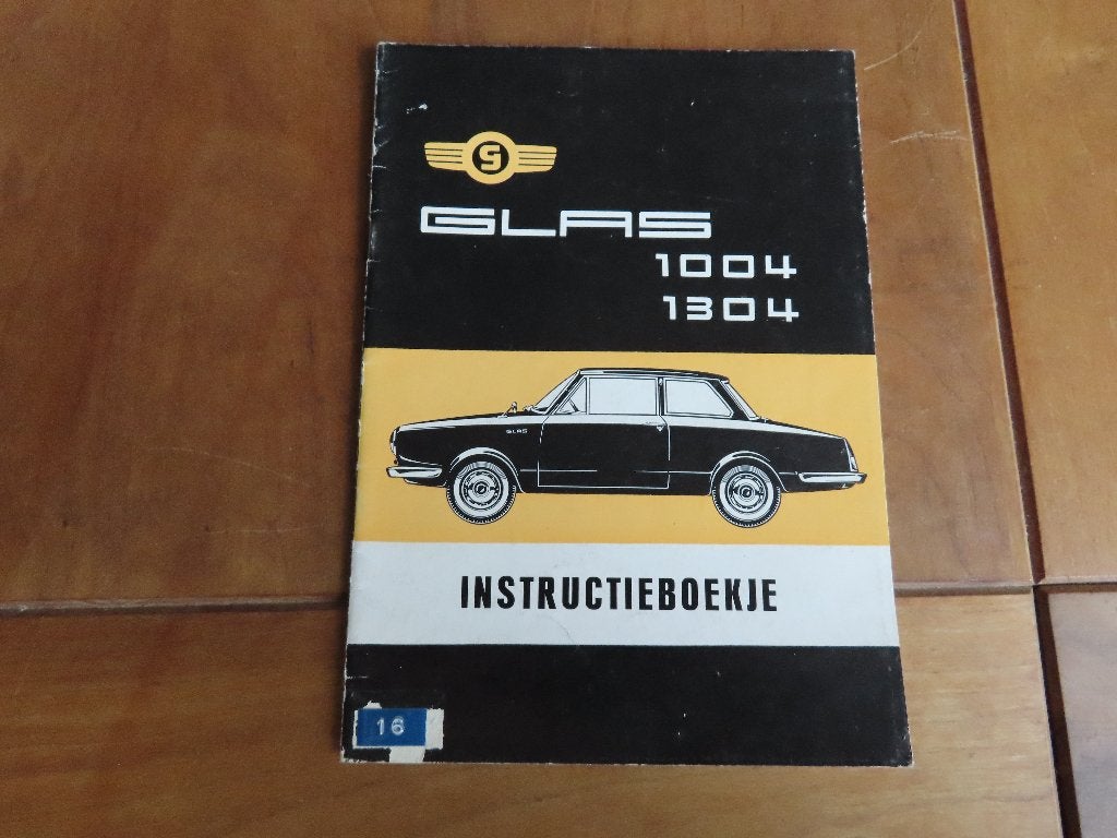 Instructieboek Glas 1004, Glas 1304, Glas S1004 S1304 Cabrio, Ophalen of Verzenden