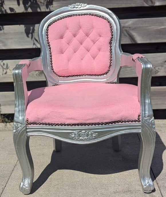 Roze Barok kinderfauteuil - Vintage Stijl, Ophalen