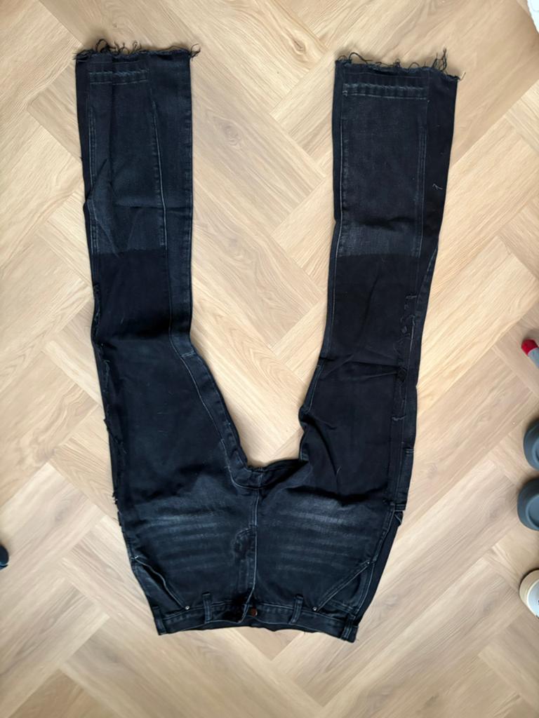 MNML zwarte flare broek maat 30, Ophalen of Verzenden