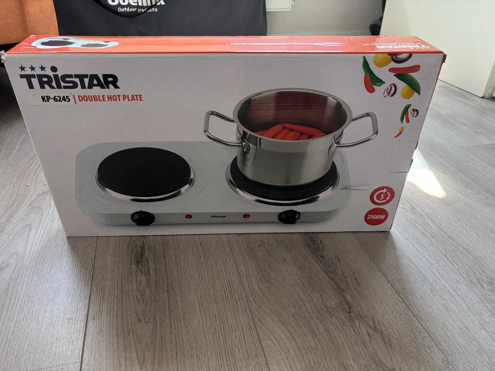 Obelink Tristar KP-6245 kookplaat, Witgoed en Apparatuur, Kookplaten, Ophalen, Gebruikt, 3 kookzones of minder, Vrijstaand