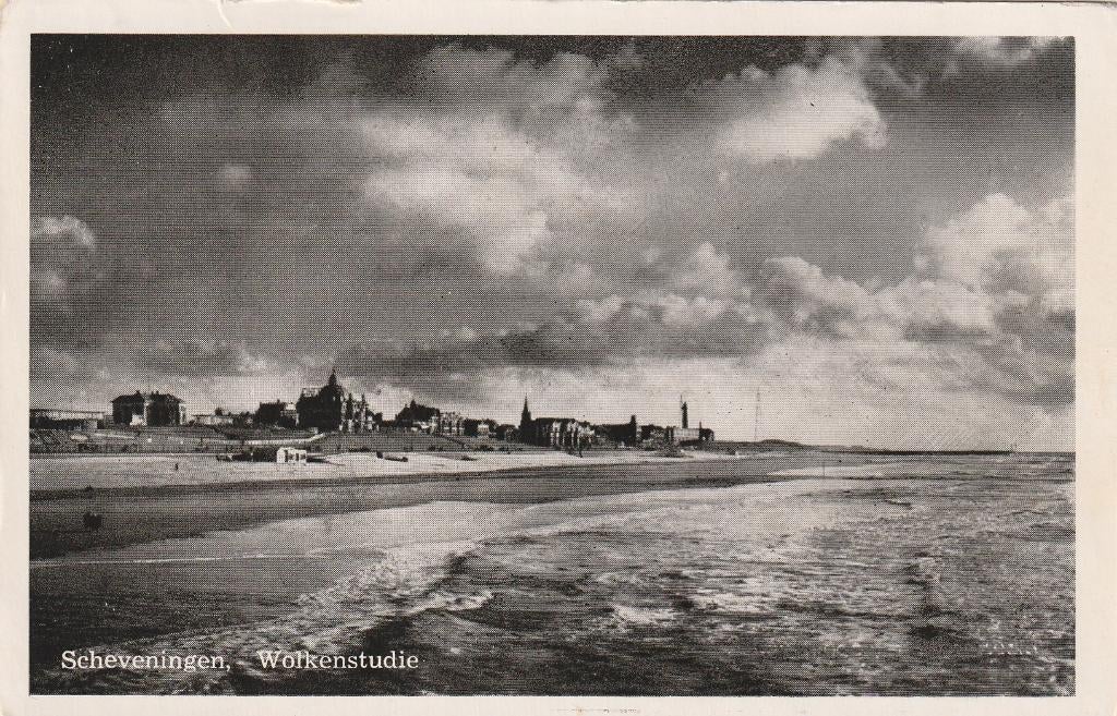 SCHEVENINGEN Wolkenstudie, Verzamelen, Ansichtkaarten | Nederland, Ongelopen, Zuid-Holland, 1940 tot 1960, Verzenden