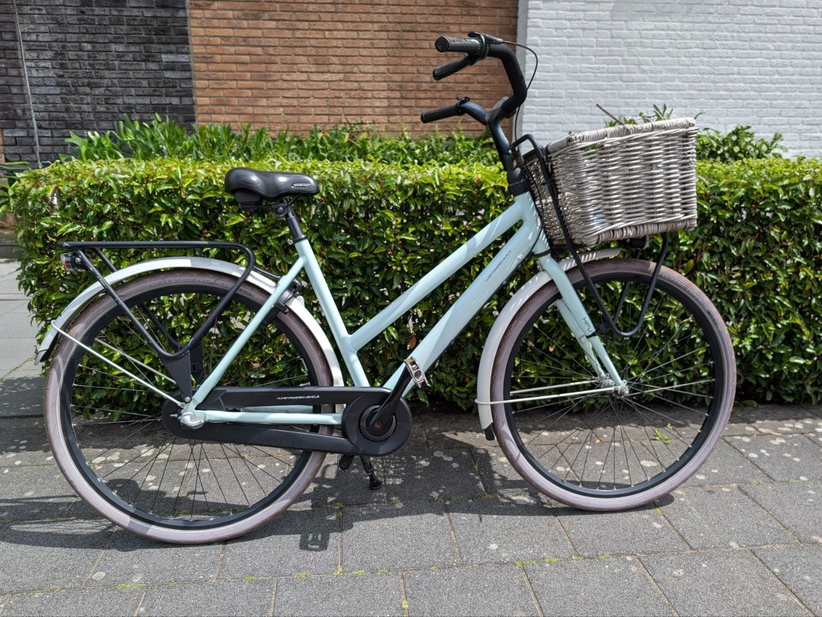 Damesfiets met transportrek - 3 versnellingen, Fietsen en Brommers, Terugtraprem, Gebruikt, Versnellingen, 50 tot 53 cm