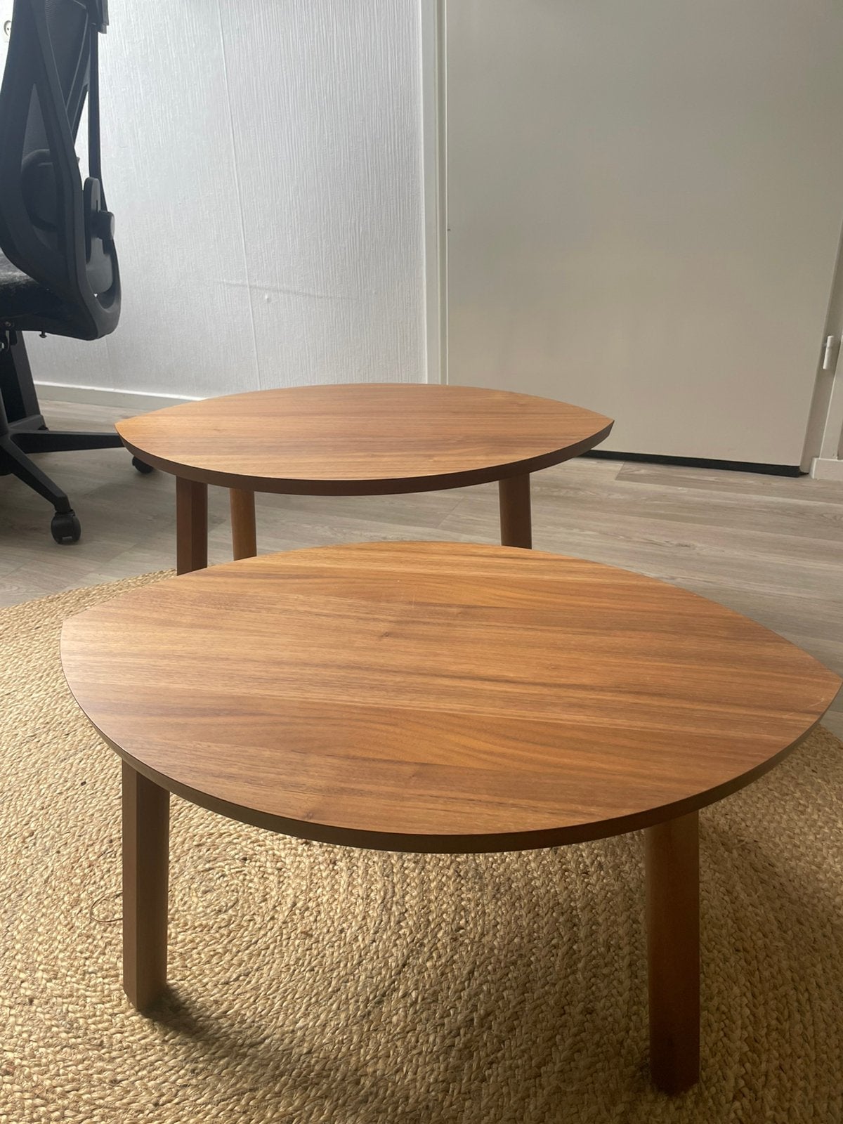 Ikea stockholm bijzettafels set van 2, Huis en Inrichting, Tafels | Salontafels, Ophalen, Rond, 50 tot 100 cm, Zo goed als nieuw