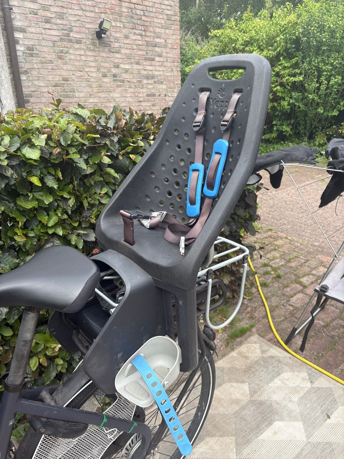 Yepp fietsstoeltje met 2 opzetdragers, Ophalen, Achterzitje, 9 t/m 18 kg, Gebruikt