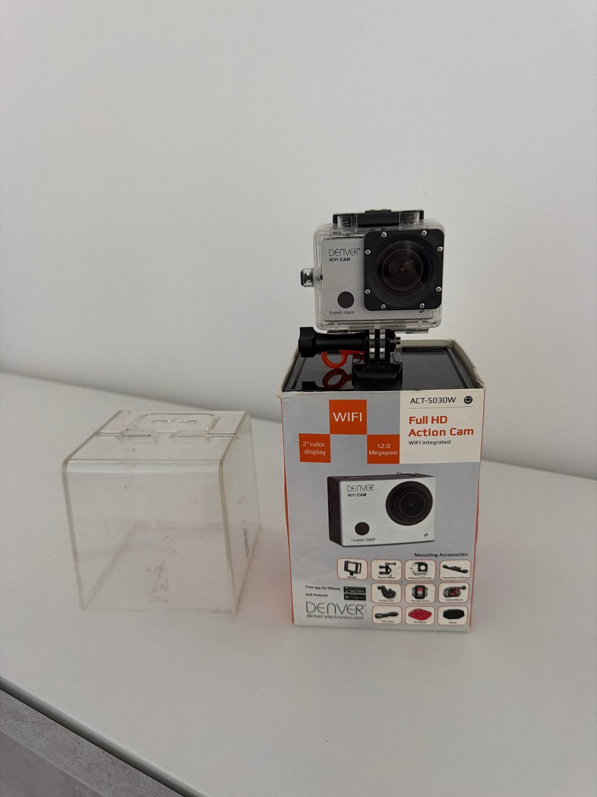 Denver ACT-5030W Full HD Action Cam met WiFi, Ophalen, Zo goed als nieuw, Overige merken