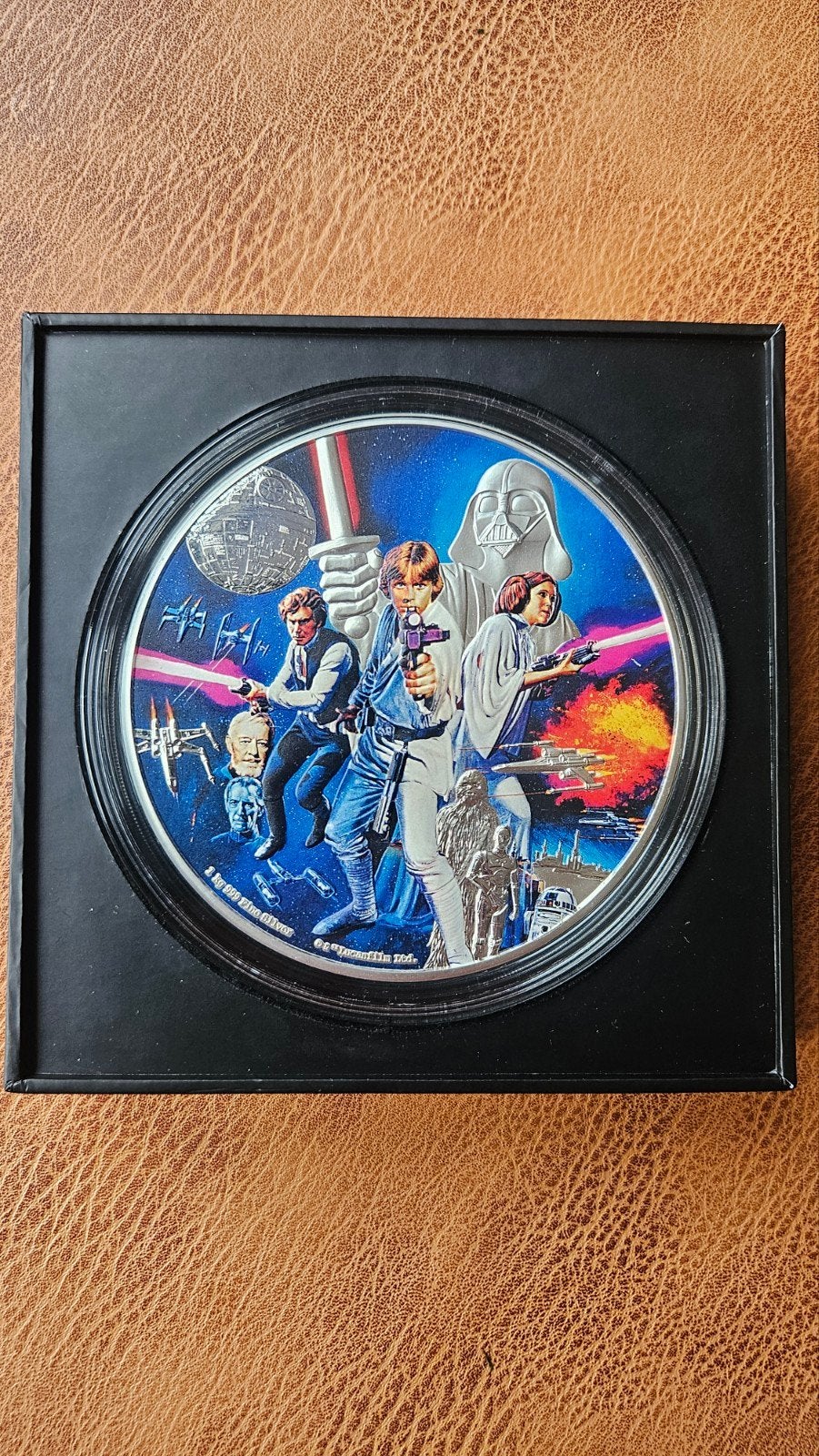Zilveren  kilomunt Star Wars A New Hope Proof Colour, Ophalen of Verzenden, Zilver