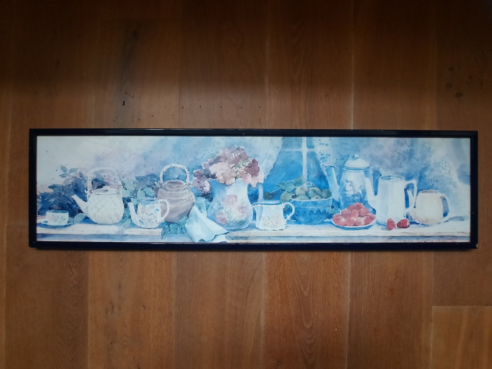 aquarel met mooi landelijk tafereeltje., Ophalen