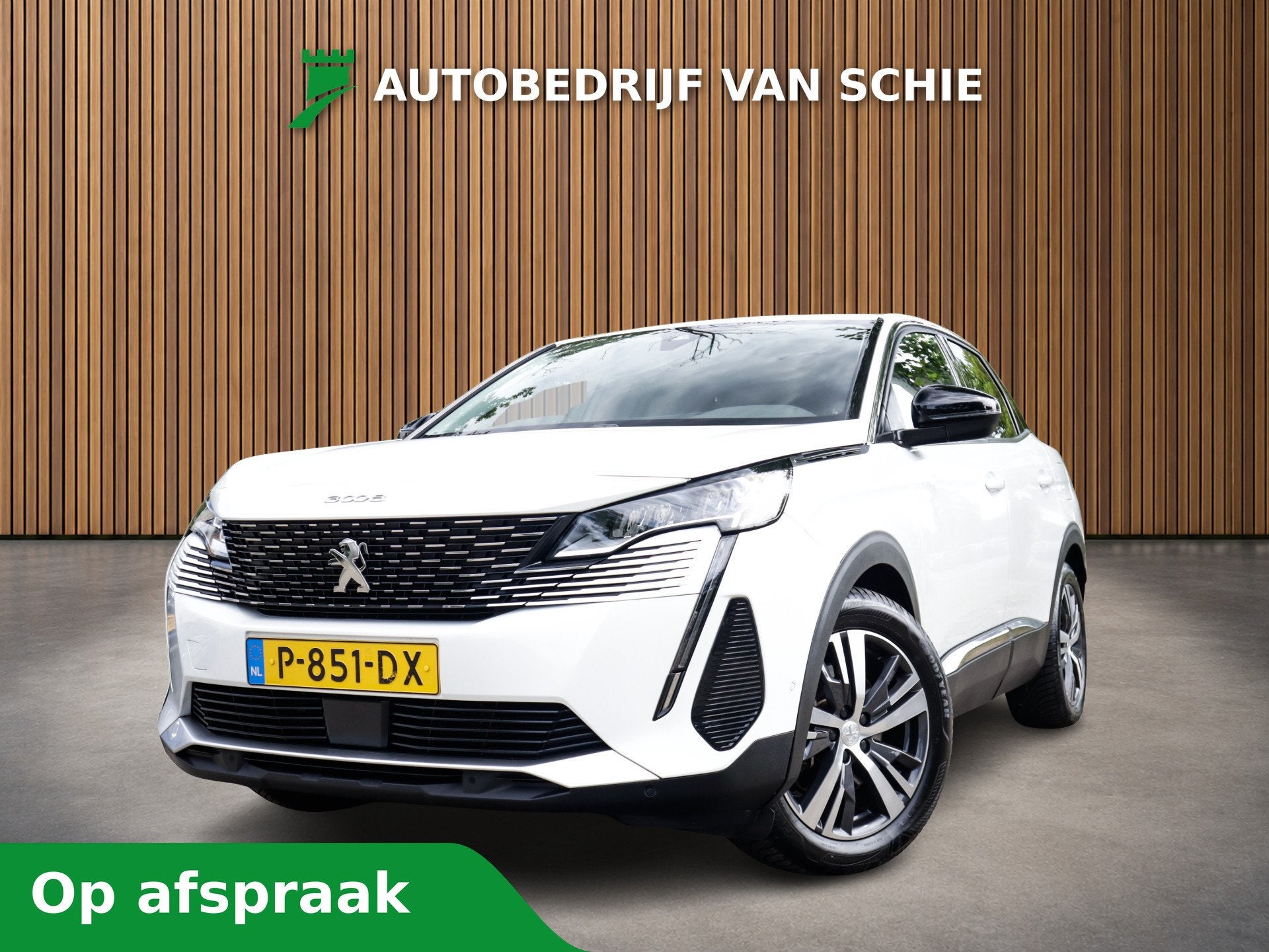 Peugeot 3008 1.6 HYbrid 225 Blue Lease Allure 1e-Eig. & Deal, Auto's, 12 maanden, Leder en Stof, Wit, Origineel Nederlands