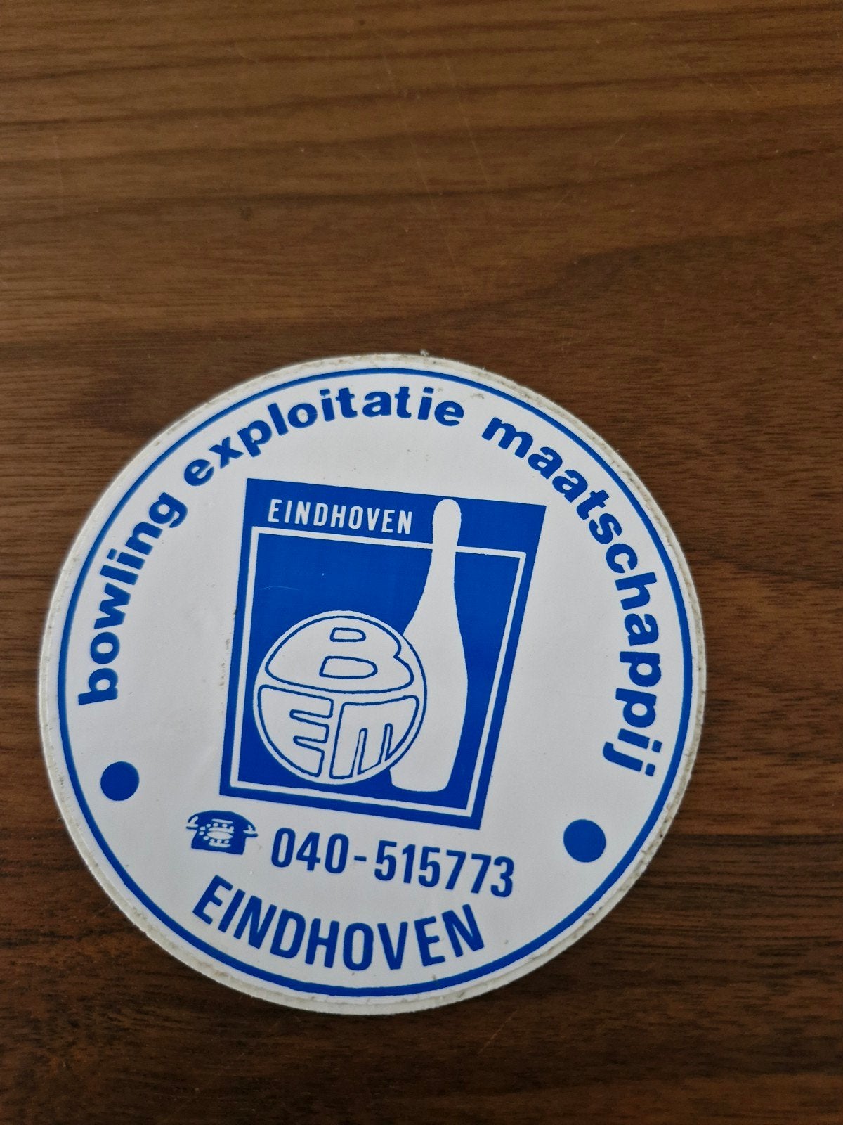 11421 Sticker Bowling Exploitatie Maatschappij, Ophalen of Verzenden, Zo goed als nieuw