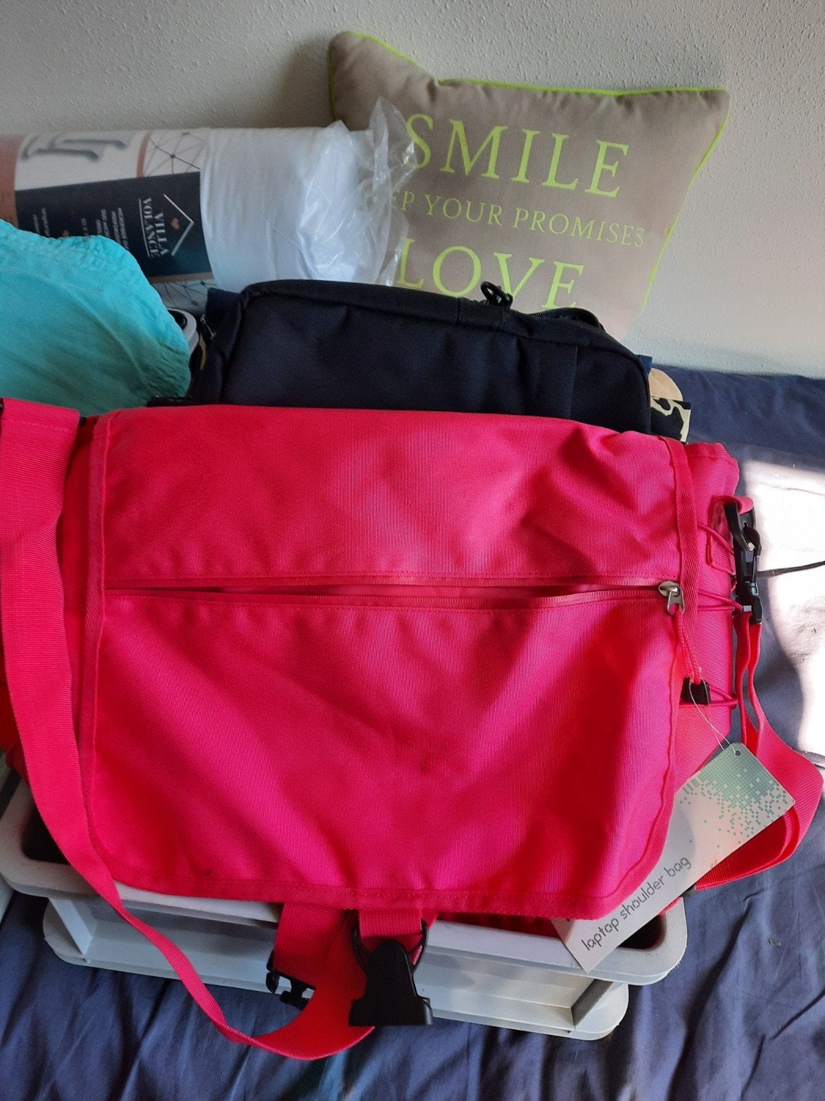 Roze laptoptas met handige tussenvakken, Ophalen of Verzenden, Nieuw, Roze, Overige merken