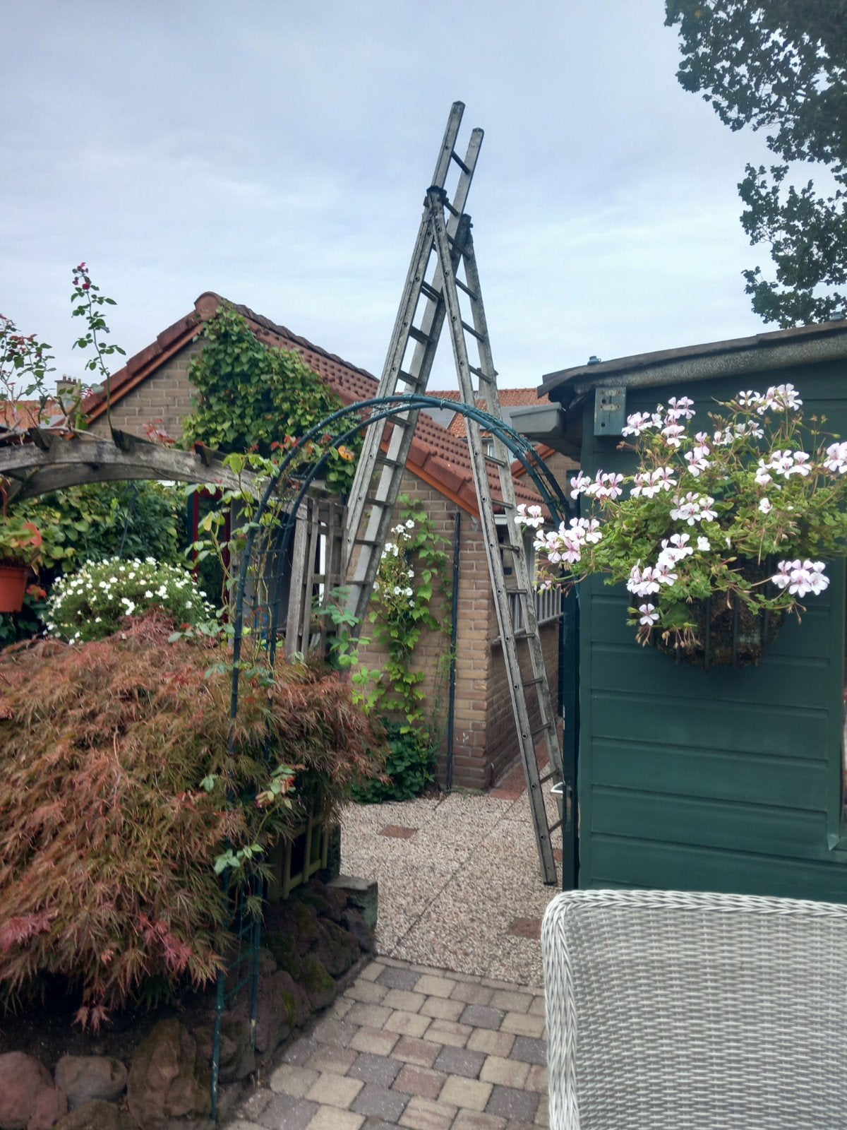 Aluminium ladder 3 delig, Doe-het-zelf en Verbouw, Ladders en Trappen, Ophalen, Gebruikt, 4 meter of meer